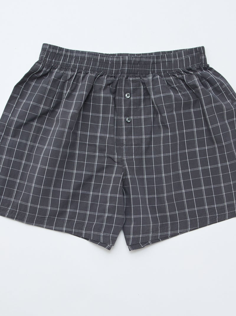 5er-Pack Baumwoll-Boxershorts Grau - Kiabi