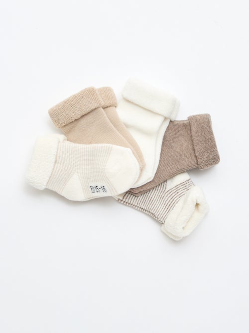 5er-Pack Baumwollsocken mit Umschlag - Kiabi
