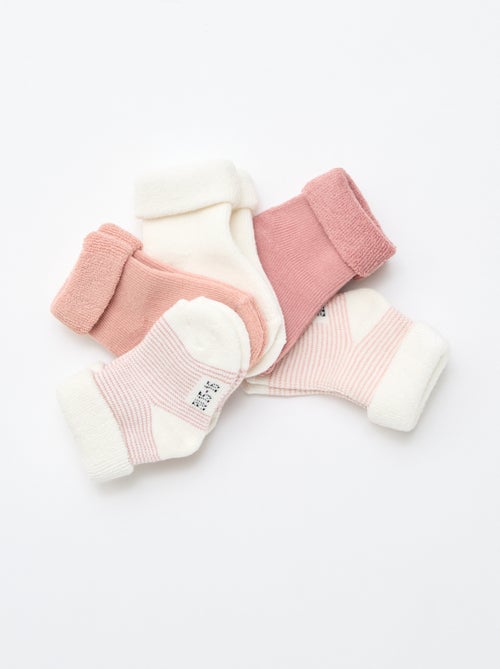 5er-Pack Baumwollsocken mit Umschlag - Kiabi