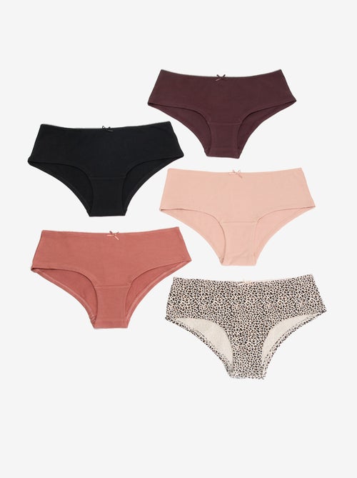 5er-Pack bedruckte Shorties - Kiabi