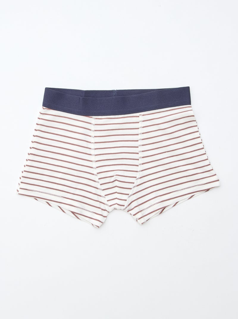 5er-Pack einfarbige und bedruckte Boxershorts Orange - Kiabi