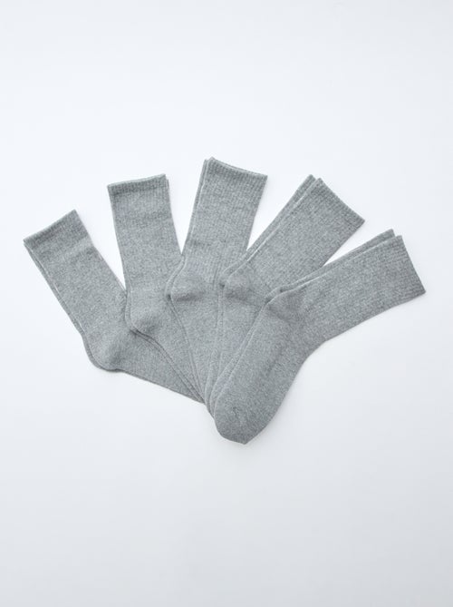 5er-Pack hohe Socken aus Strick - Kiabi