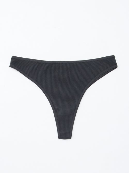 5er-Pack Rippstrick-Tangas - Kiabi