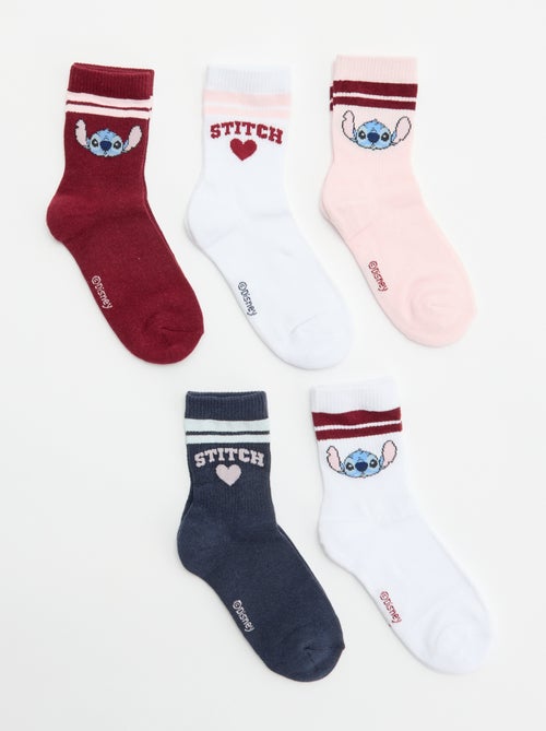 5er-Pack Socken "Stitch" "Disney" - Kiabi