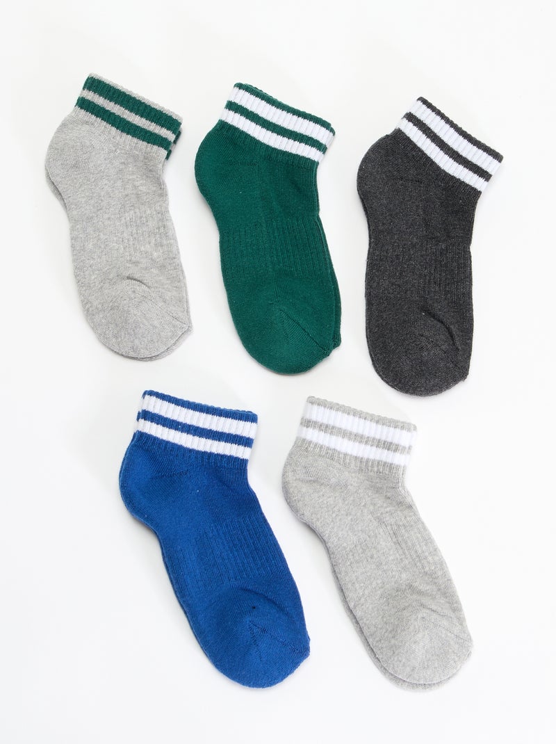 5er-Pack Sportsocken Gris - Kiabi