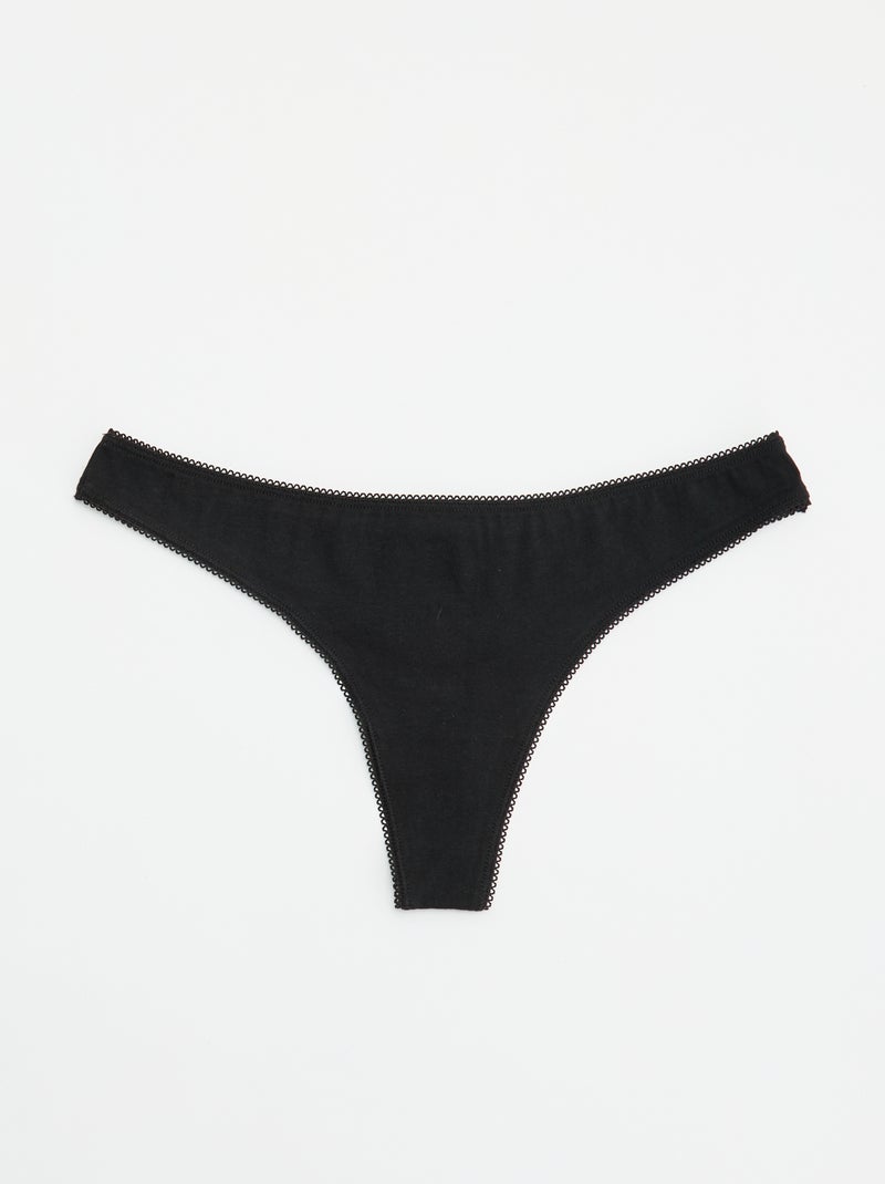 5er-Pack Strings Schwarz - Kiabi