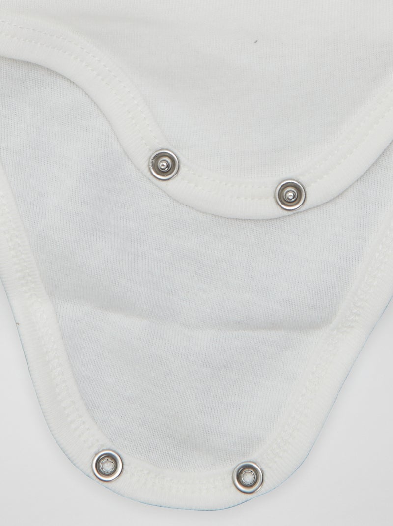 7 bodies à forme croisée + pochon de rangement Blanc - Kiabi