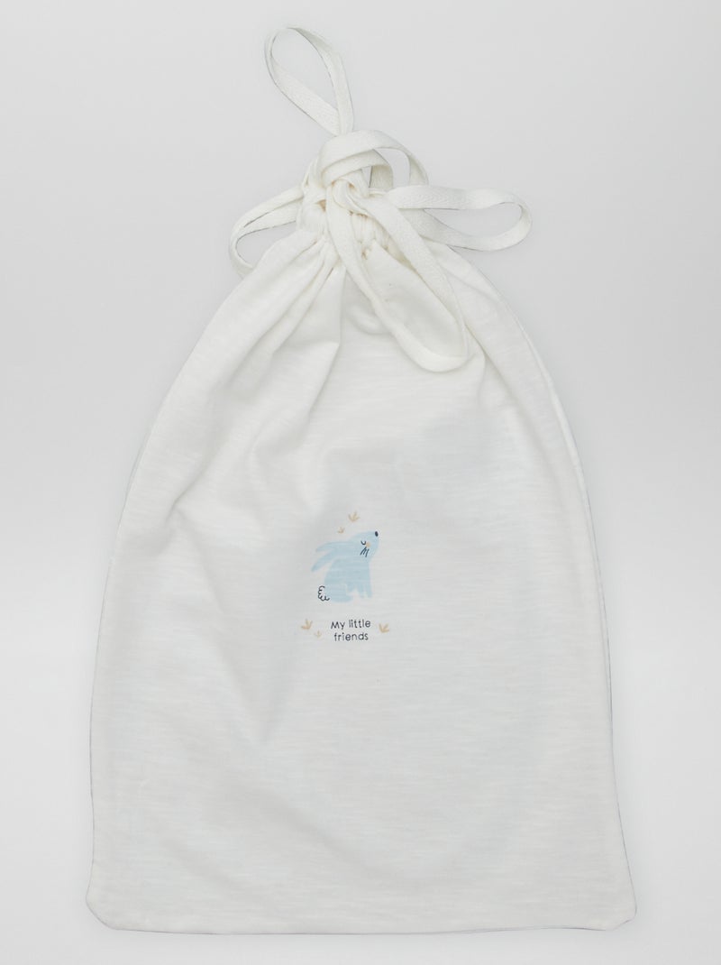 7 bodies à forme croisée + pochon de rangement Blanc - Kiabi