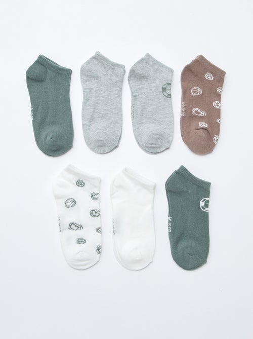 7-Pack of Invisible Ankle Socks - Kiabi