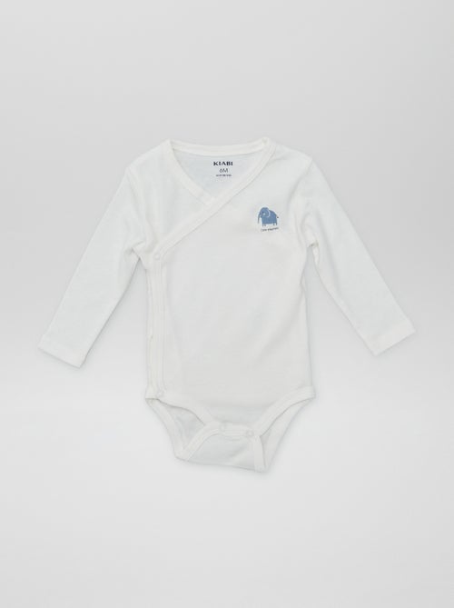 7 Wrap-Front Bodysuits + Storage Pouch - Kiabi