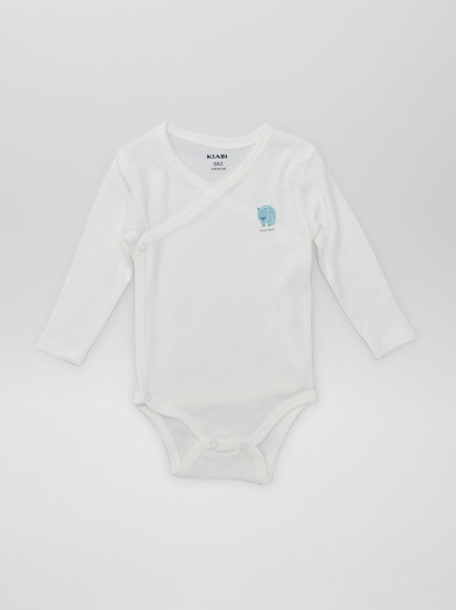 7 Wrap-Front Bodysuits + Storage Pouch - Kiabi