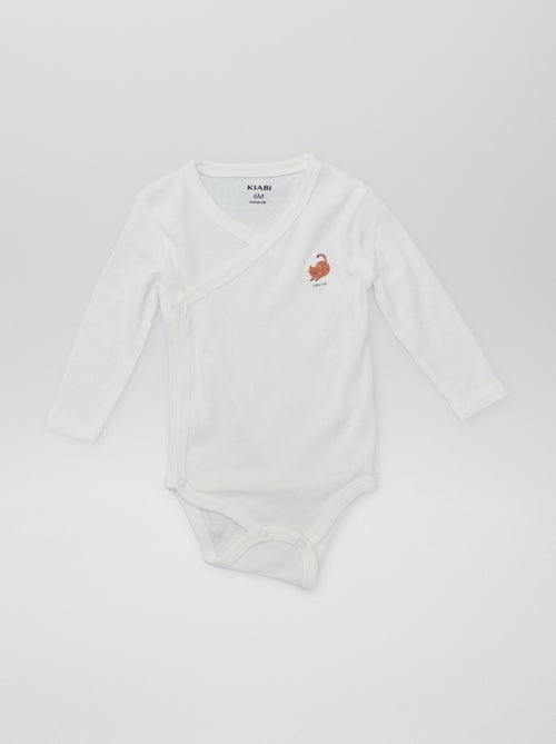 7 Wrap-Front Bodysuits + Storage Pouch - Kiabi