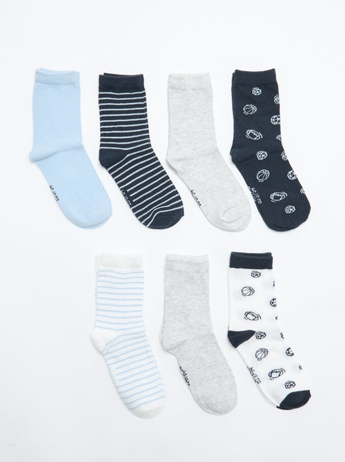 7er-Pack bedruckte Socken - Kiabi
