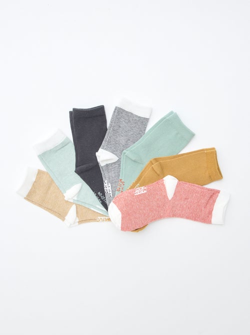 7er-Pack bedruckte Socken - Kiabi