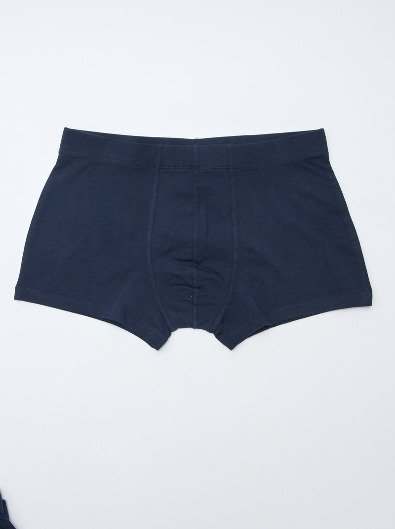 7er-Pack Stretch-Boxershorts Blau - Kiabi