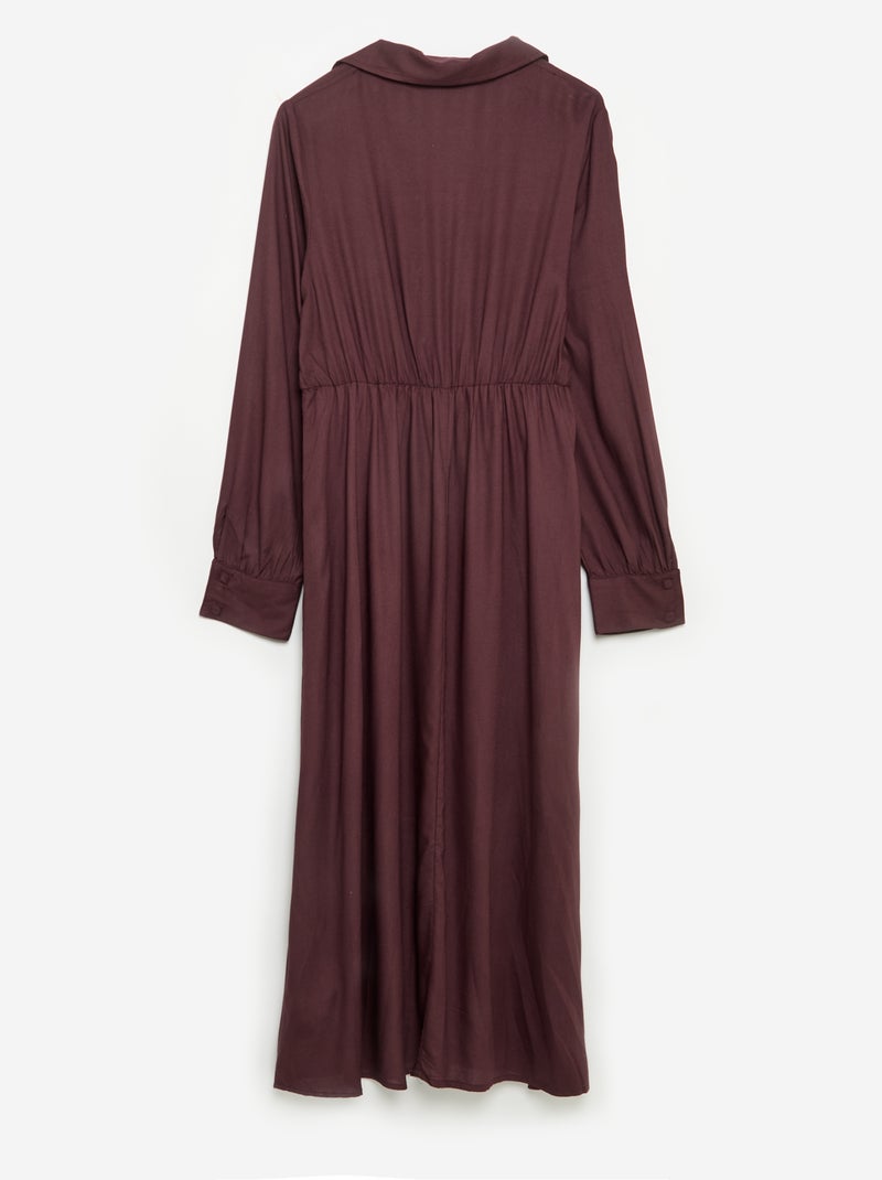 Abito a camicia lungo facile da indossare Viola - Kiabi