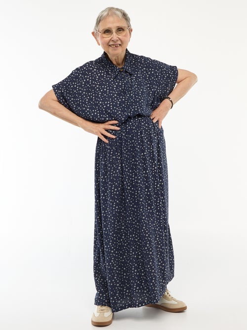 Abito camicia lungo leopardato - Facile da indossare - Kiabi