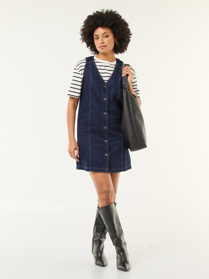 Abito denim senza maniche in cotone Blu - Kiabi