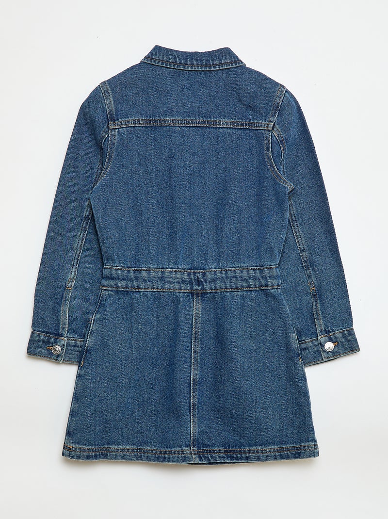 Abito in denim con colletto a camicia Blu - Kiabi