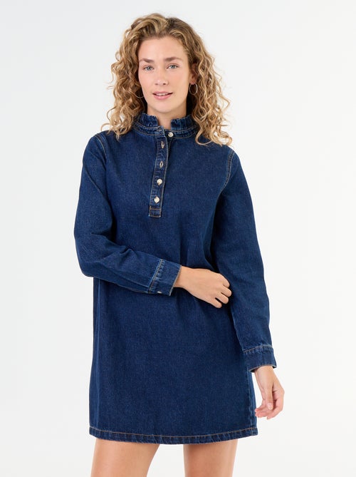 Abito in denim con collo a balze - Kiabi