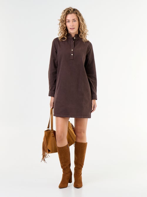 Abito in denim con collo a balze - Kiabi