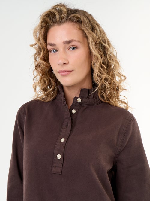 Abito in denim con collo a balze - Kiabi