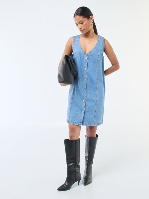 Abito in denim senza maniche in cotone - Kiabi