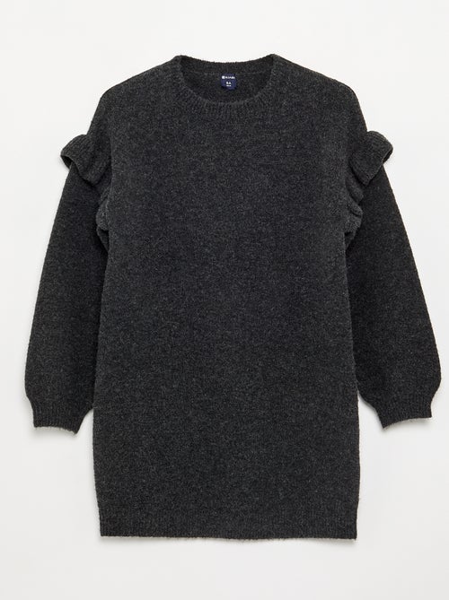 Abito in maglia con spalle a volant - Kiabi