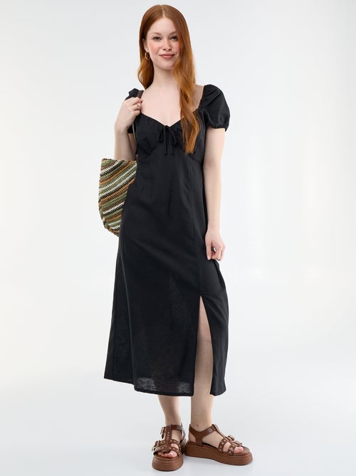 Abito lungo con scollo alla Bardot - Kiabi