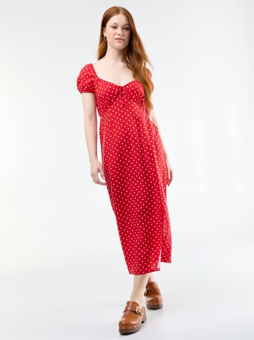 Abito lungo con scollo alla Bardot - Kiabi