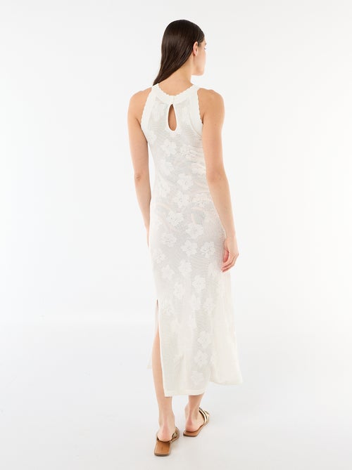 Abito lungo da spiaggia in maglia crochet - Kiabi