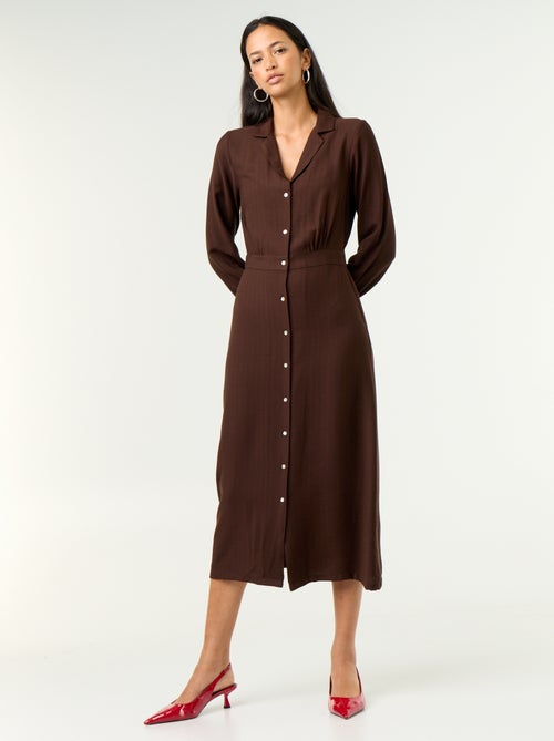 Abito lungo taglio camicia - Kiabi Abito lungo taglio camicia - Kiabi