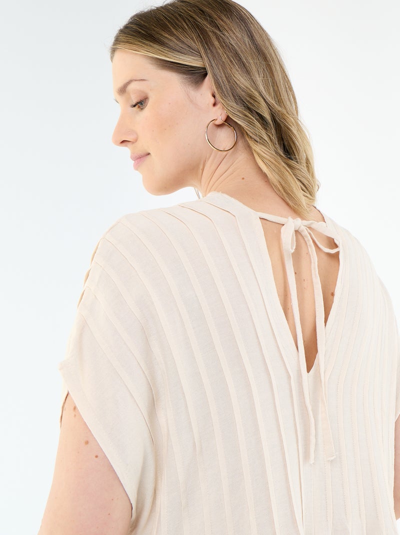 Abito premaman in lino misto Beige - Kiabi