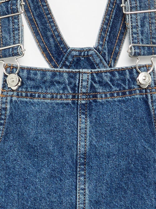 Abito salopette in denim con 2 tasche applicate - Kiabi Abito salopette in denim con 2 tasche applicate - Kiabi