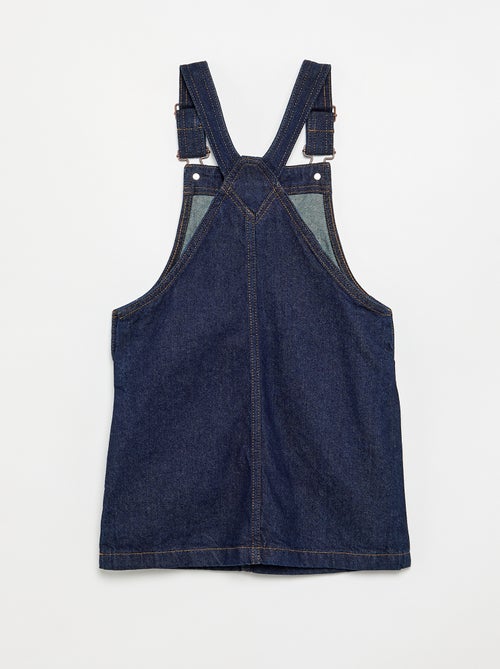 Abito salopette in denim con 2 tasche applicate - Kiabi Abito salopette in denim con 2 tasche applicate - Kiabi