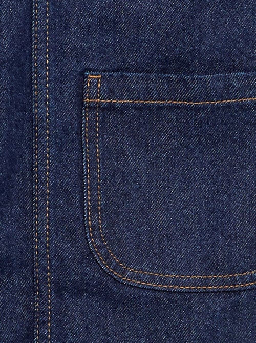 Abito salopette in denim con 2 tasche applicate - Kiabi Abito salopette in denim con 2 tasche applicate - Kiabi