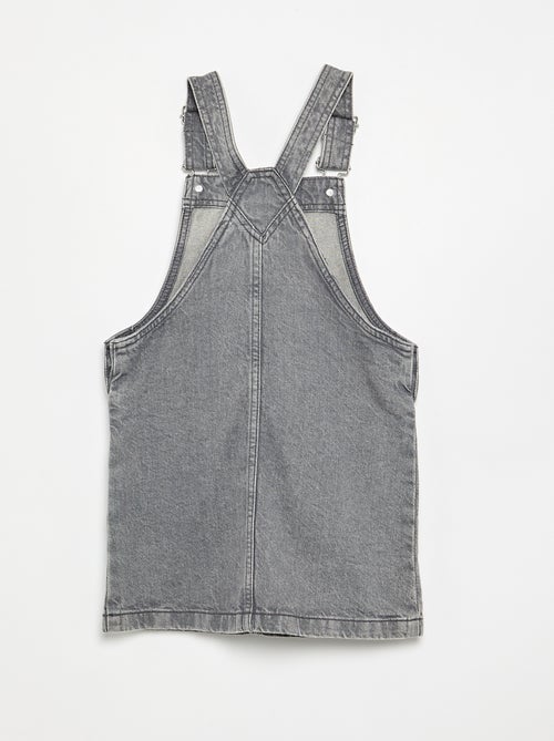 Abito salopette in denim con 2 tasche applicate - Kiabi Abito salopette in denim con 2 tasche applicate - Kiabi