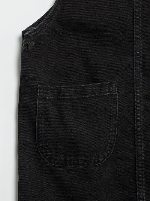 Abito salopette in denim con 2 tasche applicate - Kiabi Abito salopette in denim con 2 tasche applicate - Kiabi