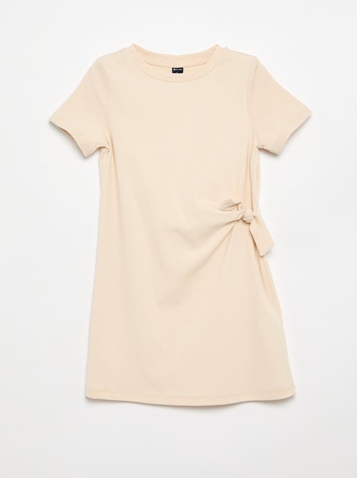Abito t-shirt con nodo laterale - Kiabi