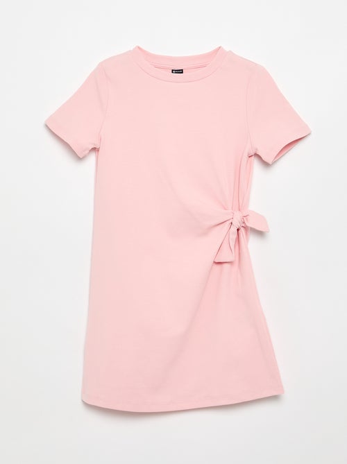 Abito t-shirt con nodo laterale - Kiabi