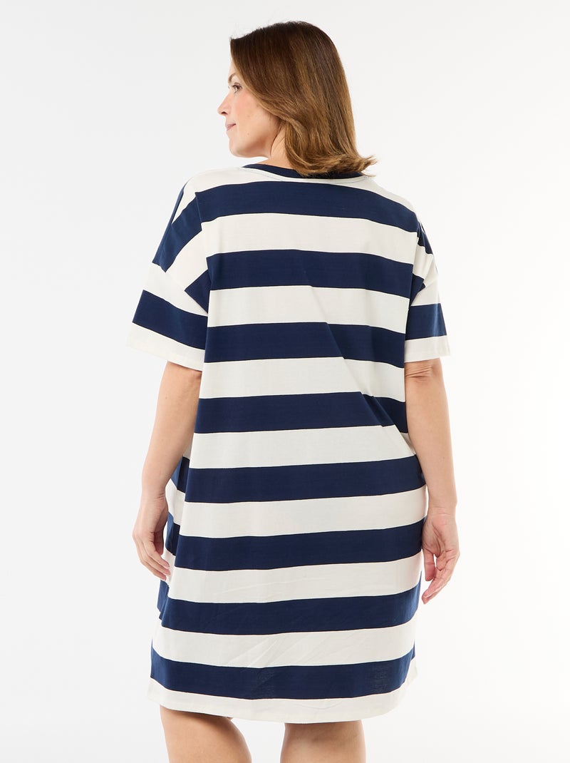 Abito T-shirt corto a maniche corte Blu - Kiabi
