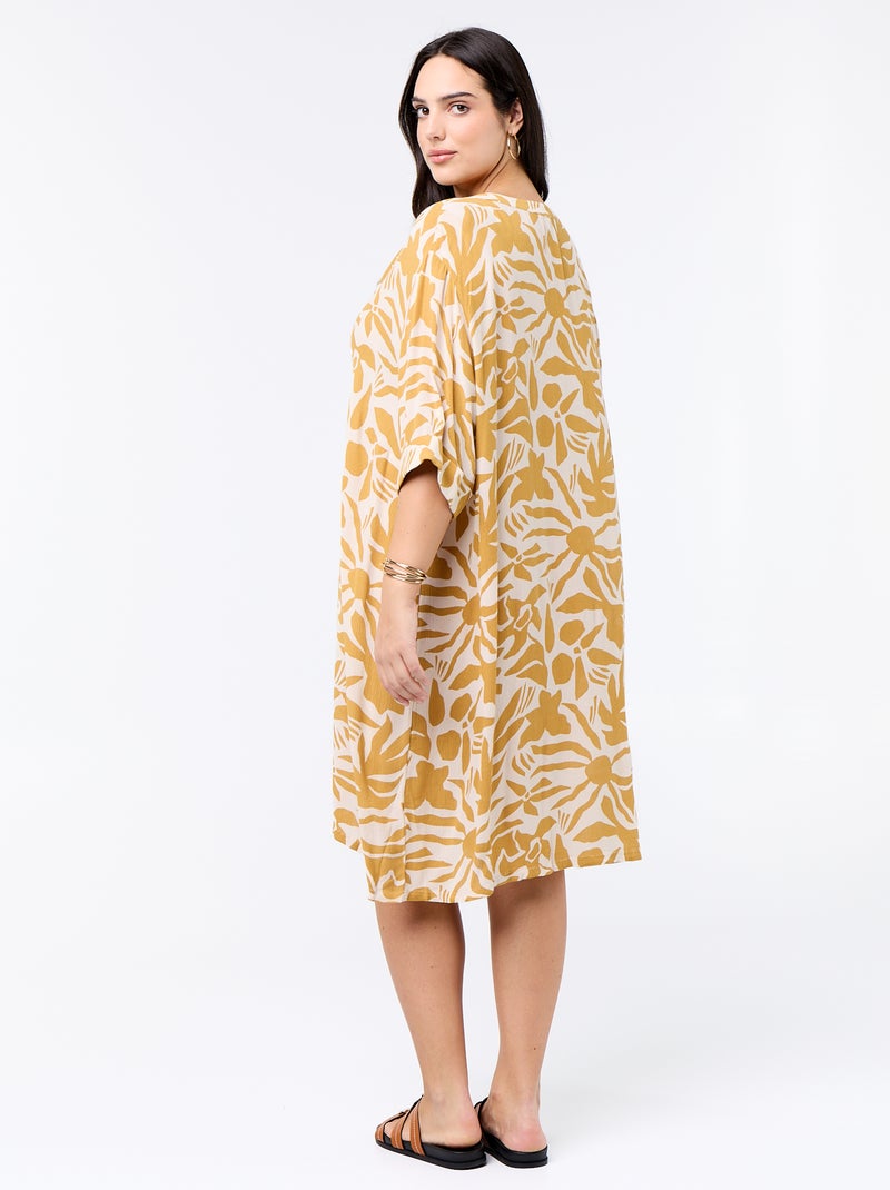 Abito t-shirt corto Giallo - Kiabi