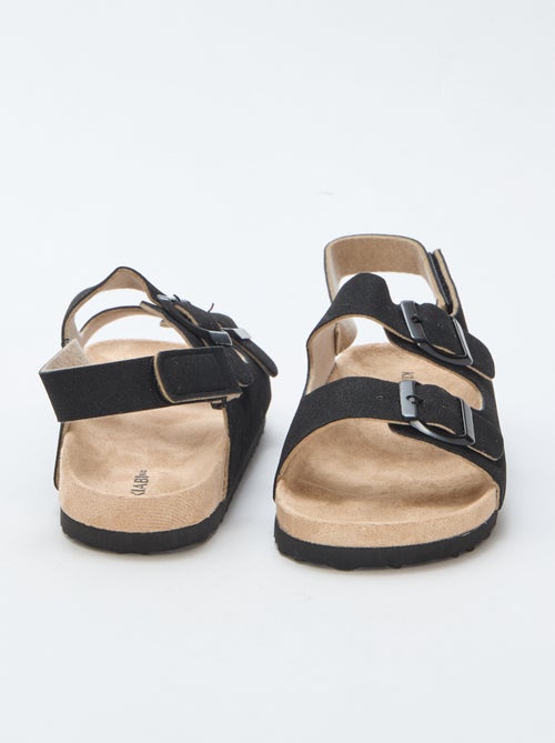 Adjustable Faux Suede Flat Sandals - Kiabi
