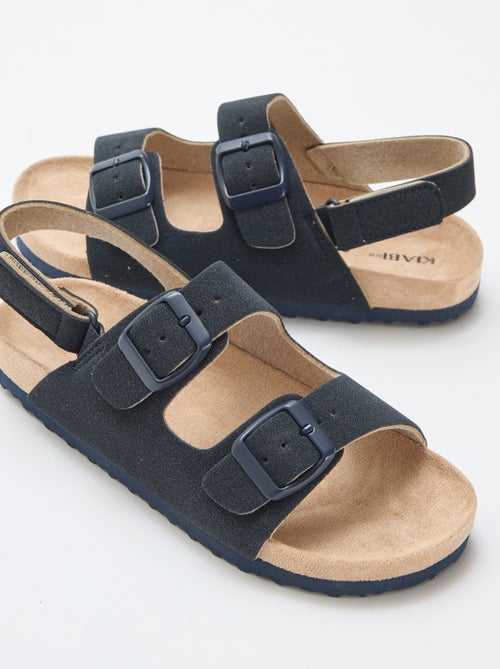 Adjustable Faux Suede Flat Sandals - Kiabi