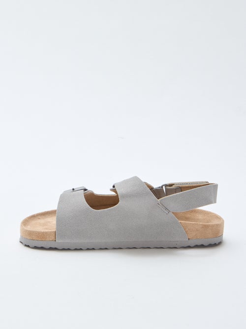 Adjustable Faux Suede Flat Sandals - Kiabi
