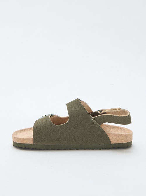 Adjustable Faux Suede Flat Sandals - Kiabi