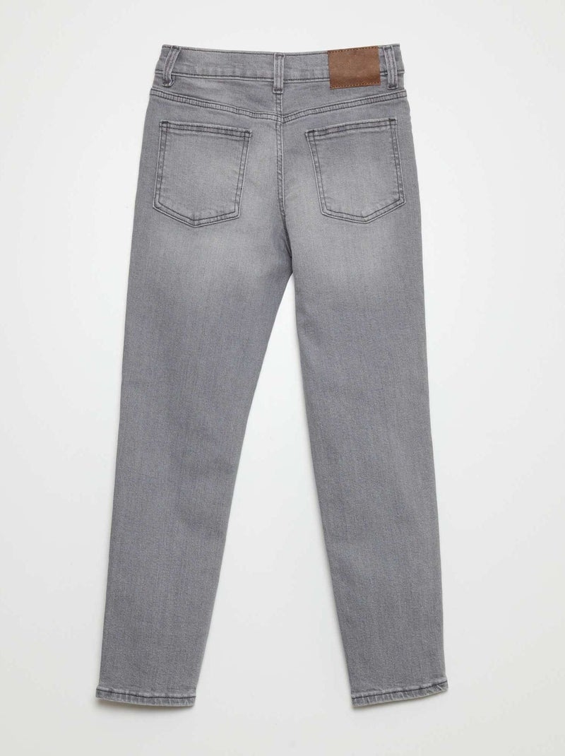Adjustable Waist Slim Fit Jeans GREY - Kiabi