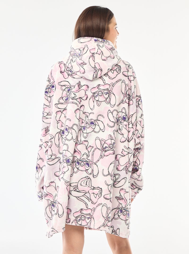Adult 'Stitch' Poncho Blanket Pink - Kiabi