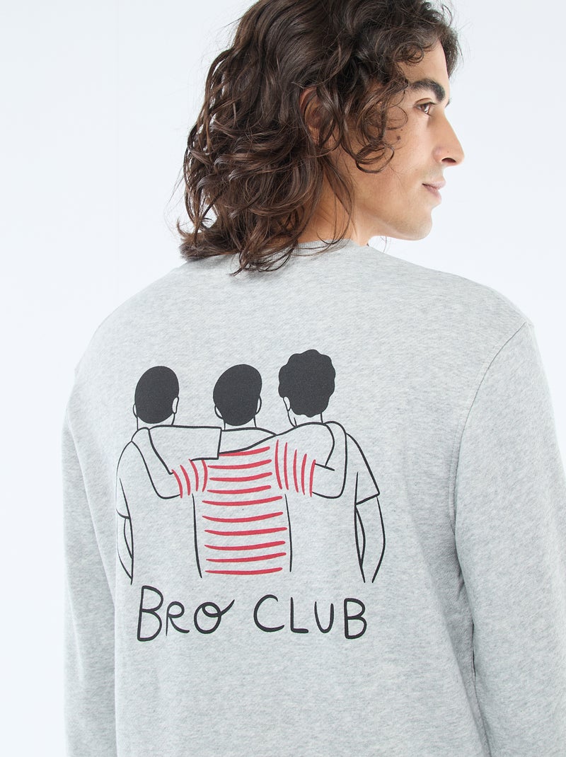 Agathe Sorlet x Kiabi Valentine's Day Crew Neck Sweatshirt Grey - Kiabi