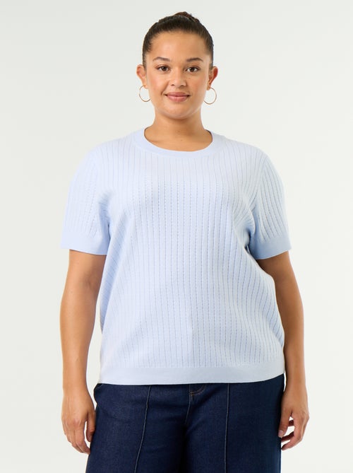 Ajourstrick-T-Shirt - Kiabi